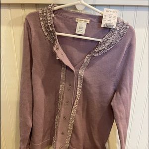 Purple/lavender Crew Cuts Cardigan Sweater size 8